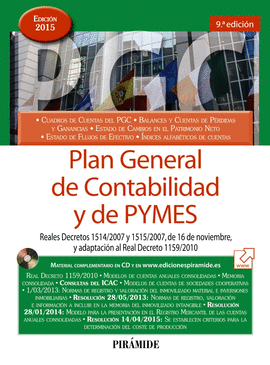 PLAN GENERAL DE CONTABILIDAD Y DE PYMES + CD-ROM