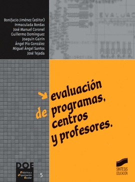 EVALUACION DE PROGRAMAS, CENTROS Y PROFESORES