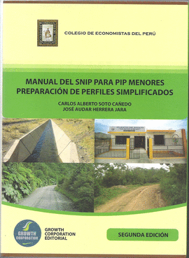 MANUAL DEL SNIP PARA PIP MENORES PREPARACION DE PERFILES SIMPLIFICADOS