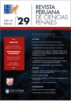 REVISTA PERUANA DE LAS CIENCIAS PENALES AO 23 EDICION 29
