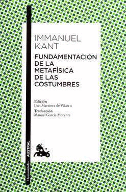 FUNDAMENTACI�N DE LA METAF�SICA DE LAS COSTUMBRES