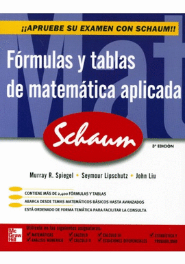 FORMULAS Y TABLAS DE MATEMATICA APLICADA