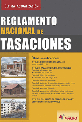 REGLAMENTO NACIONAL DE TASACIONES