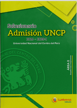 SOLUCIONARIO ADMISION  UNCP 216 - 2020 1