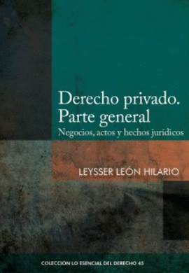 DERECHO PRIVADO PARTE GENERAL