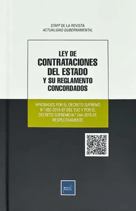 LEY DE CONTRATACIONES DEL ESTADO Y SU REGLAMENTO CONCORDADOS