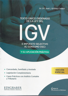 TEXTO UNICO ORDENADO DE LA LEY DEL IGV E ISC Y SU APLICACION PRACTICA