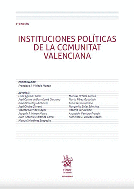 INSTITUCIONES POLTICAS DE LA COMUNITAT VALENCIANA 2 EDICIN 2022