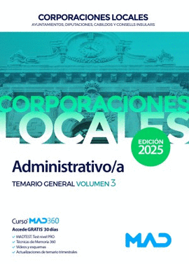 ADMINISTRATIVO/A DE AYUNTAMIENTOS, DIPUTACIONES Y OTRAS CORPORACIONES LOCALES