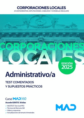 ADMINISTRATIVO/A DE AYUNTAMIENTOS, DIPUTACIONES Y OTRAS CORPORACIONES LOCALES