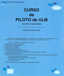 CURSO DE PILOTO DE ULM. ALA FIJA Y AUTOGIROS