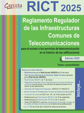 RICT 2025. REGLAMENTO DE INFRAESTRUCTURAS COMUNES DE TELECOMUNICACI�N