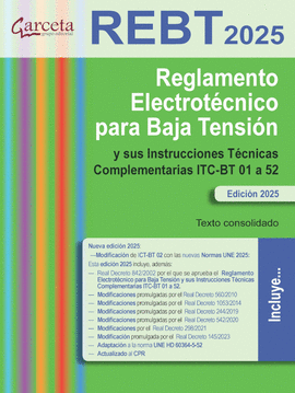 REBT 2025. REGLAMENTO ELECTROT�CNICO PARA BAJA TENSI�N