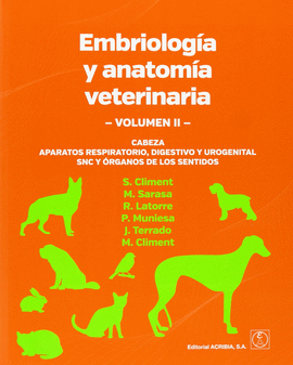 EMBRIOLOGIA Y ANATOMIA VETERINARIA VOL. II CABEZA. APARATOS RESPIRATORIO DIGESTIVO Y UROGENITAL SNC