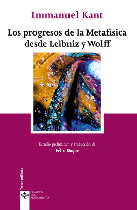 LOS PROGRESOS DE LA METAFISICA DESDE LEIBNIZ Y WOLF