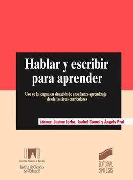 HABLAR Y ESCRIBIR PARA APRENDER