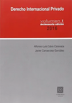 DERECHO INTERNACIONAL PRIVADO VOL I