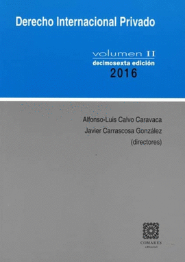 DERECHO INTERNACIONAL PRIVADO  VOLUMEN II