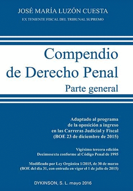 COMPENDIO DE DERECHO PENAL PARTE GENERAL