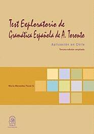 TEST EXPLORATORIO DE GRAMÁTICA ESPAÑOLA DE A. TORONTOS + HOJAS DE RESPUESTA SET DE LAMINAS