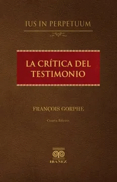 LA CR�TICA DEL TESTIMONIO