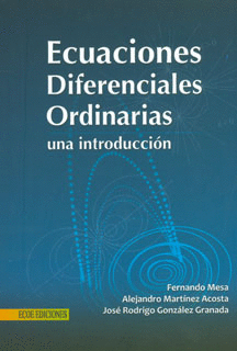 ECUACIONES DIFERENCIALES ORDINARIAS UNA INTRODUCCION