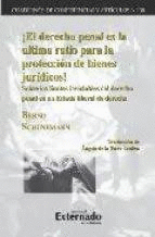 EL DERECHO PENAL ES LA LTIMA RATIO PARA LA PROTECCIN DE BIENES JURDICOS