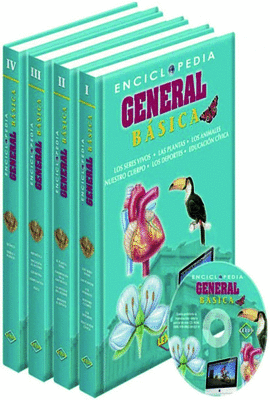 ENCICLOPEDIA GENERAL BASICA 4 TOMOS + CD ROM