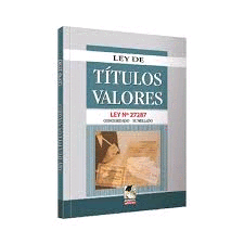 LEY DE TITULOS VALORES LEY N 27287 CONCORDADO SUMILLADO